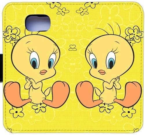Samsung Galaxy S6 Case Wallet Tweety Bird[Card Slots]Flip Folio Wallet Case Synthetic Leather Shell Scratch Resistant Protective Cover for Samsung Galaxy S6 Case[Free Tempered Glass Screen Protector]AAFHI8454648