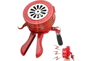ECUTEE Handsirene Manuell Sirene Alarmsirene Hand Kurbel Sirene Air Horn Sirens Megaphon Tragbarer Betriebenes Sirenen für Feueralarm den Heim Professionellen Einsatz sowie Luftverteidigung Rot 110dB