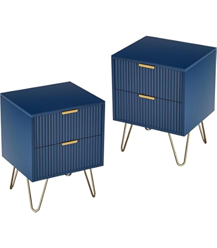 Table De Chevet Lot De 2 Avec Tiroir Et Étagère Ouverte, Table De Nuit Table Appoint Poignee 89788595