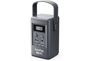 CELLPLAY SolarPlay Q100 Estacion De Energia Portatil de 92.5 Wh, Cargador de Teléfono de 100 W, Banco de Carga de 25000 mAh para Smartphone
