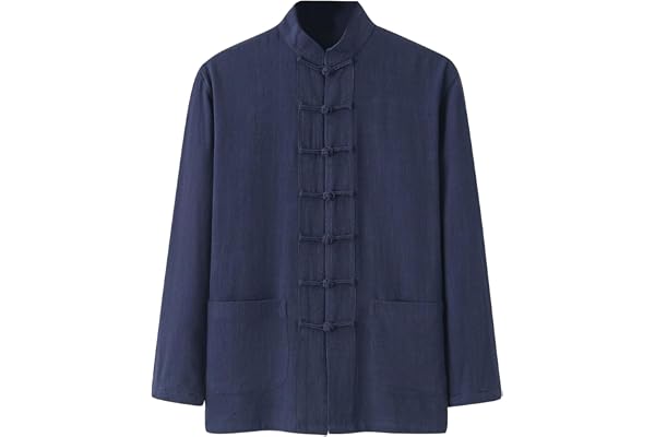 Chemise en lin pour homme - Veste d'arts martiaux chinois - Uniforme traditionnel - Vêtement d'extérieur pour arts martiaux - Kung Fu, Tai Chi Wushu - Pour homme et femme - Costume Tang - Style