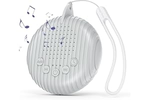 OQIMAX Machine à Bruit Blanc, 10 Sons Apaisants, 3 Minuteries et Fonction de Mémoire, USB, Mode Automatique, Mini Machine à Bruit de Dormir pour Bébé, Enfant, Voyage, Maison, Gris