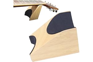 Pove Guitar Neck Rest Support Pillow - Premium Cleaning and Care for String Instruments (Dark Wooden-A)