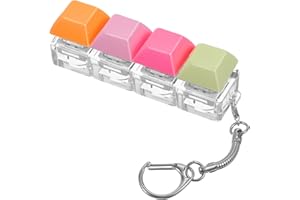 Mabor Klawiatura Fidget Clicker Fidget Brelok do kluczy 4 kolorów przycisk dekompresyjny brelok do kluczy odprężające prezenty dla dorosłych dla złagodzenia stresu mijania czasu