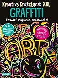 Image de Kreative Kratzkunst XXL: Graffiti: Set mit 20 Kratztafeln, Mappe, Anleitungsbuch und Holzstift