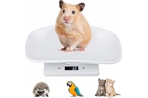 QKTYB Bilancia Digitale per Piccoli Animali 10kg/1g bilancia digitale da cucina bilancia alimenti digitale 3 modalità g/ml/oz/lb.oz bilancia cibo con display LCD bilancia per Criceto(29x18cm)