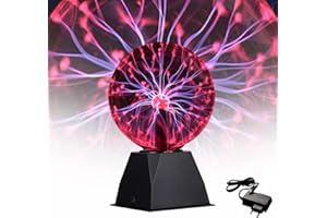 COMELY Bola de Plasma Mágica, Flashes Plasma Ball de 5 pulgadas, Bola Luminosa Sensible al Tacto Lámpara de Bola Mágica para Iluminación Decorativa en Sala de Estar, Dormitorio, Bar, Fiesta