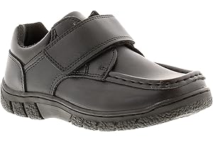 Rockstorm Artful Boys School Shoes & Trainers - Primary School Boys Black School Shoes. School Shoes for Boys with Touch Fastening Strap. Durable Kids Shoes for School