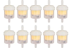 RUTU 3/16" Universal Gas Inline Fuel Filters for Small Engines Motorcycle ATV Lawnmowers Snowmobiles Generators Go Karts Accessories (10 Pack)