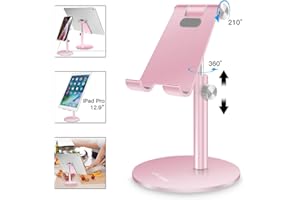 AICase Soporte Tablet/Móvil, Universal Multiángulo Soporte Ajustable para iPad Pro 10.5/9.7/12.9, iPad Mini 2 3 4, iPad Air, iPhone, Samsung Tab, Otras Smartphones e Tablets [4-13 "] - Oro Rosa