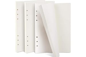 CYH 3 Packungen A5 Gepunktetes Nachfüllpapier, 135 Blätter A5 Papier Blanko Ringbucheinlagen, 6 Löcher Nachfülleinlagen Notizpapier A5 Refill Paper für A5 Notizbuch Skizze Einsätze Tagbuch Malerei