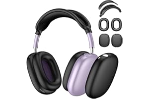 GlasFlength Silikonowe etui do Apple Airpods Max, miękkie silikonowe nauszniki do Airpods Max, miękkie etui na czoło, odporne na zarysowania, etui ochronne, akcesoria do dojazdów, uprawiania sportu,