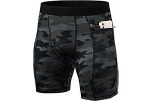 Ruowuhen Pantaloncini da Corsa Uomo Asciugatura Rapida con Tasche, Sportivo Leggings Pantaloncini Compressione per Running Fitness Jogging Palestra