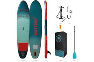 Wattsup - SUP Stand Up Paddle gonfiabile - Gamma First - Dropstitch - Pacchetto completo: Pagaia, Leash, Pompa, Borsa da trasporto