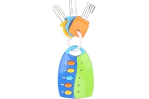 DIOCHE Baby Spielzeug, SpielzeugschlÜssel FÜr Kleinkinder Und Babys, Remote Smart Key FÜr Babyspielzeug Mit Blinklicht Und GerÄuschen, Autoschlüssel Kinderlernspielzeug, Kinder SchlÜsselbund, Blau