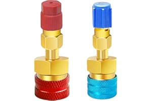 ATMWM 2 Stück R134a Adapter,R1234yf auf R134a Adapter,R1234yf Schnellwechsler,Umrüstsätze für High und Low Side Stecker,für Die Ac-Aufladung des Kältemittelschlauchs R1234yf der Klimaanlage