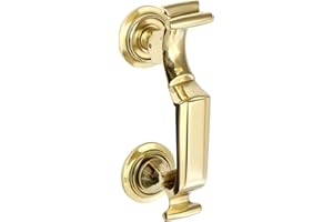 HOUSE OF BRASS Solid Brass 8" Doctor Door Knocker - Bolt Centre 120mm