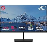شاشة ألعاب من سلسلة بيسيك من جيم اون، GB24F75 مقاس 23.8 بوصة، لوحة VA FHD 1920×1080، 75 هرتز، 5 مللي ثانية، HDMI 1.4، مزامنة 