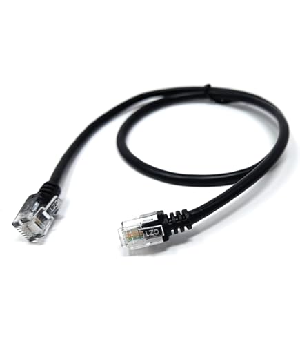 ASNQ ADSL Cable - 10m High Speed Broadband Internet Cable With RJ11 Connector For Landline Telephone Router Modem And Phone Socket Or Microfilter White