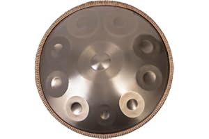 sarospan Tambour à main en acier de qualité supérieure pour adultes 55,9 cm Kurde mineur 440 Hz 10 notes