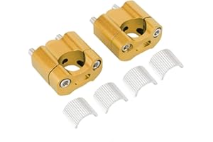 FYDUN Elevador de eslabones de motocicleta, Adaptador de elevador de manillar A Par 22 mm / 28 mm Elevador de manillar de motocicleta con aleación de aluminio CNC(Gloden)