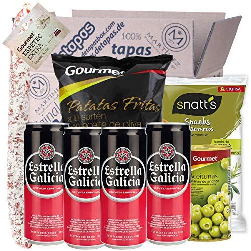 Preisvergleich Produktbild Geschenkbox Fussball Tapas Estrella Galicia