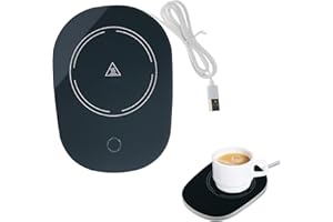 TUKNN Calentador de Café,Calentador de Taza USB,Posavasos Eléctrico,Calentador de Posavasos USB,Calentador de Bebidas Portátil,Calentador de Leche USB,Posavasos Eléctrico,Negro