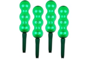 Garden Innovations Aqua Balance Plant Watering Spikes and Globes with Weather/Temperature Controlled (4 Pack), Garden Green, 1.25 Litre