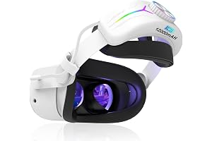 Eyglo Correa RGB Compatible Con Quest 3S - Repuesto Para Correa Elite Con Batería de 12000 mAh - Mayor Comodidad y Soporte - Accesorios de Realidad Virtual - Prolonga el Tiempo de Juego