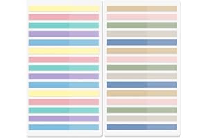 LINAERSHAO 600 Stück Kleine Textmarkerstreifen,Haftstreifen,Sticky Notes Pastell,Haftmarker,Klebestreifen Bunt Highlighter Strips Lange Seitenmarker Transparente Index Tabs Mini Seiten Tabs Haftnotizen