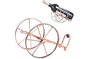 SDFAA Botellero de Hierro Retro, Accesorios de Decoración de Gabinete de Vino, Decoración Retro del Estante del Vino, Botellero de Metal Independiente con Ruedas, para Cocina, Restaurante, Bar, Bodega