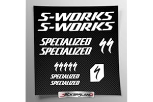 Sticker Kit Compatible with MTB Mountain Bike Frame and Helmet | Decals Sticker Decal Bike Logos | Stickersland® – Swork (Glossy White)