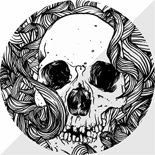 Expanding Stand and Grip for Smart phones and Tablets,Multi-function Mounts and Mount pop cell phone Collapsible Holder socket-black white sketch skull floral swirls-white