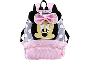 PYTRARTY Zaino Minnie, Rosa Bambina Asilo,3D Zainetto Scuola Elementare, Regali per Borsa Scolastica