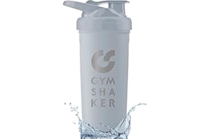 Gymshaker Edelstahl Shaker 900 ml - Wabenstruktur-Sieb für cremige Protein Shakes - auslaufsicher & BPA frei - Grau