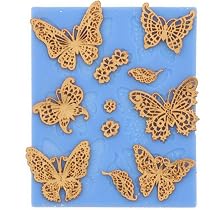 Moule Silicone Dentelle Papillon - Pour Décoration Gâteau - Réutilisable - Résiste à -40°C à 230°C - 2 Pièces