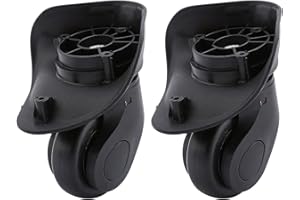 ‎DUOKON Trwałe plastikowe kółko, czarny wałek bagażowy, do walizki podróżnej