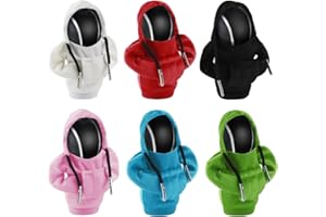 Ortviai Lot de 6 Housses de Protection Universelles pour Pommeau de Levier de vitesse de voiture, Pommeau de Vitesse, Couvercle Levier de Vitesse, Sweat À Capuche Levier Vitesse Voiture