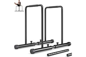 YOLEO Parallele Fitness Calisthenics Regolabile, Carco 500KG, Barra Parallele Dip, Antiribaltamento, Regolabile in Altezza e Larghezza