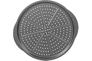 DAJAR AMBITION blacha do pizzy, forma do pizzy, lukrecja, 35,5 cm, blacha okrągła, otwory w dnie, uchwyty z powłoką zapobiegającą przywieraniu