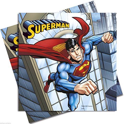 Preisvergleich Produktbild 20 Servietten Superman DC Comic 33cm