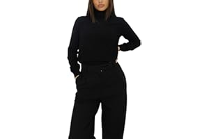 WIN'S Pull à col roulé en Laine et Cachemire pour Femme, Fabriqué en Italie