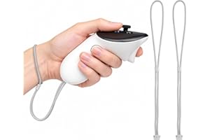 Lukvcoe 1 Paar Professionelle Ersatz Handgelenkriemen für Oculus Quest 3/Quest3, Dauerhaft und Anpassbar, Controllergriffriemen für Meta Quest 3S/Quest3S, Einfache DIY Montage - Weiß