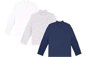 Ellepi Set 3 Maglie Lupetto Bambino Bambina Manica Lunga 100% Caldo Cotone