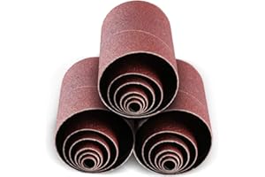ZIVISK Aluminum Oxide Spindle Sanding Sleeves, 4.5 Inch Length 80/120/240 Assorted Grit (18 Pack)