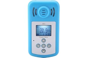 JIAWU Oxygen Detector, Portable O2 Gas Tester Oxygen Gas Meter, 0~25% VOL O2 Concentration Measurement Tester with Alarm, Digital Display Oxygen Gas Leak Detector for Tunnel, Laboratory and Industry