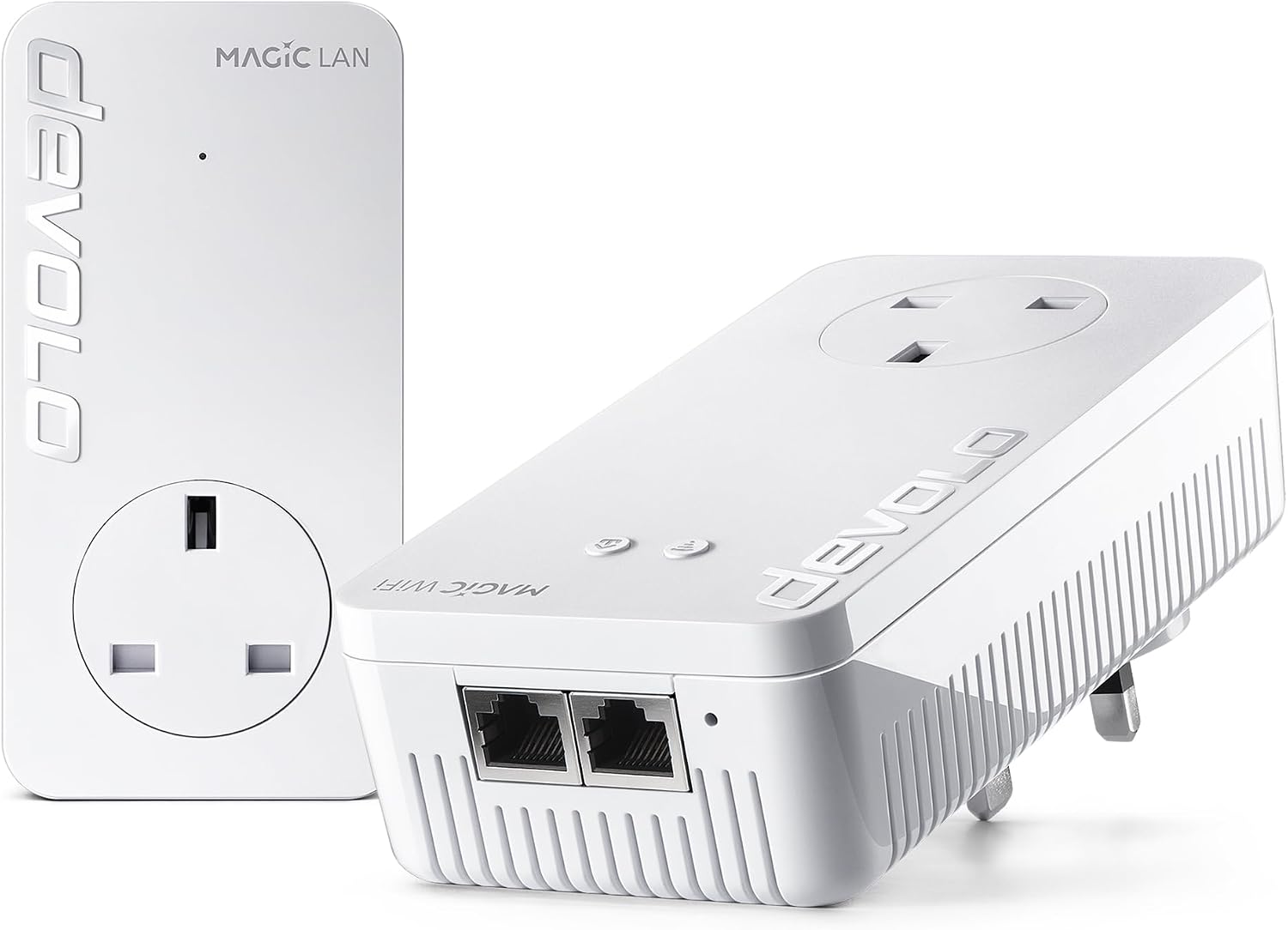 devolo Magic 2 WiFi 6 next Starter Kit, Wi-Fi Powerline adapter, up to 3,000 Mbps via Wi-Fi 6, Mesh Wi-Fi, 2x Gigabit Ethernet port, white