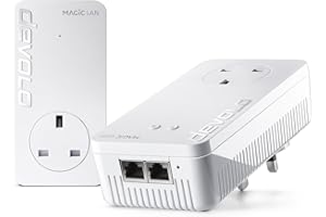 devolo Magic 2–2400 Wi-Fi 5 Next: Starter Kit | 4k/ 8k UHD Streaming | Stable Home Working (Up to 2400 Mbps Powerline, Mesh WiFi 5, G.hn, 3x Gb LAN ports)