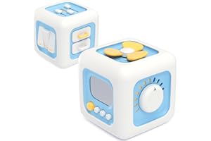 Yitical Jouet Bebe 1 an, 6 en 1 Cube D'activité Bébé, Montessori Jouet Enfant 1 an, Jeux Bebe Éducatifs, Jouets de Voyage pour 12 18 Mois, Cadeau Garçon et Fille 1 2 3 Ans