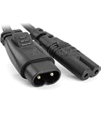 Cavo Di Prolunga Euro A Y Con Doppia Presa C7 – Spina Tipo C A 2 Uscite C7, Lunghezza 40cm, Per TV, Monitor, Router E PC